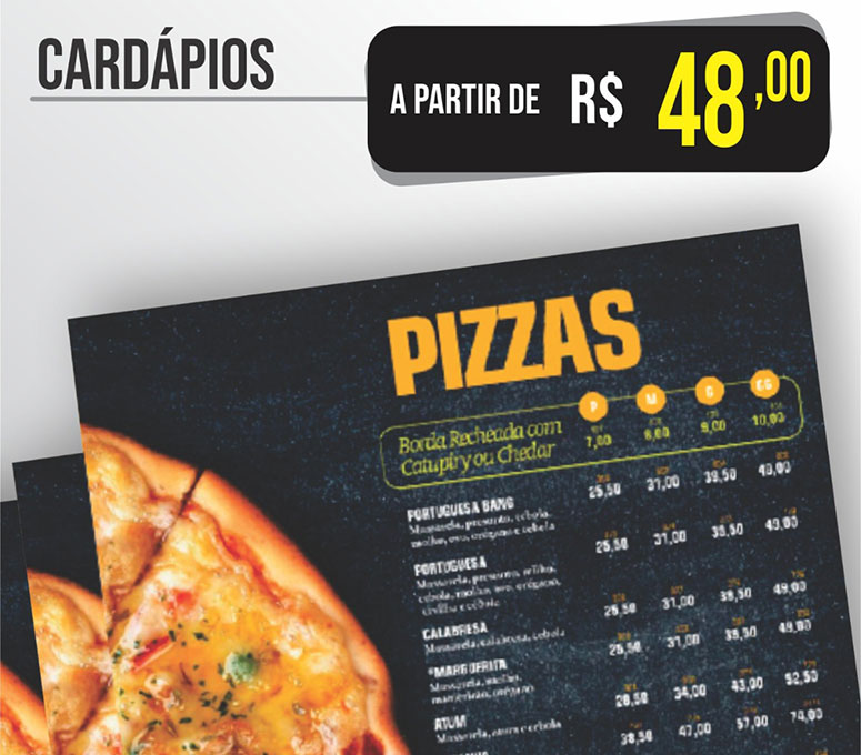 Gráfica 360 Graus - cardápios para restaurantes e bares